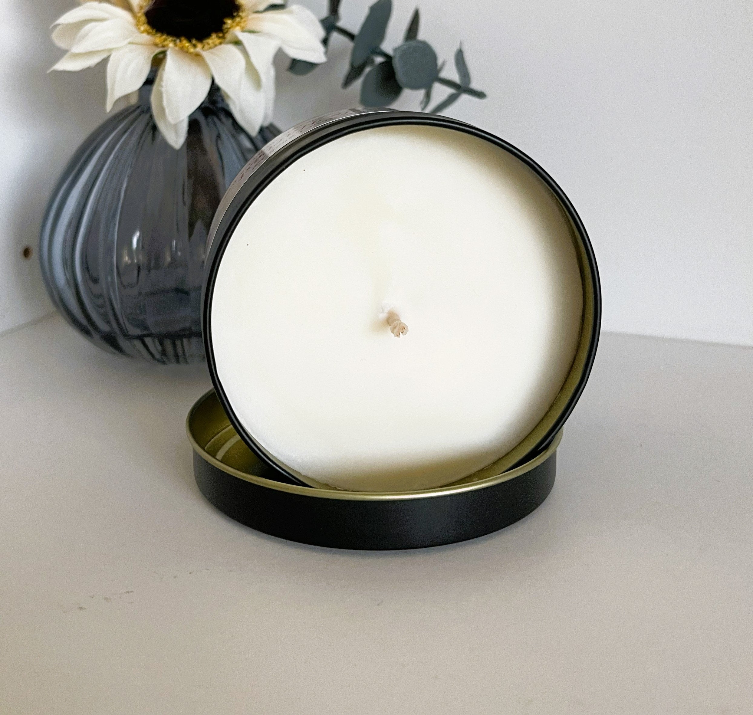Rose Petals Soy Candle 6 oz Tin Bungalow Glow Candle Co